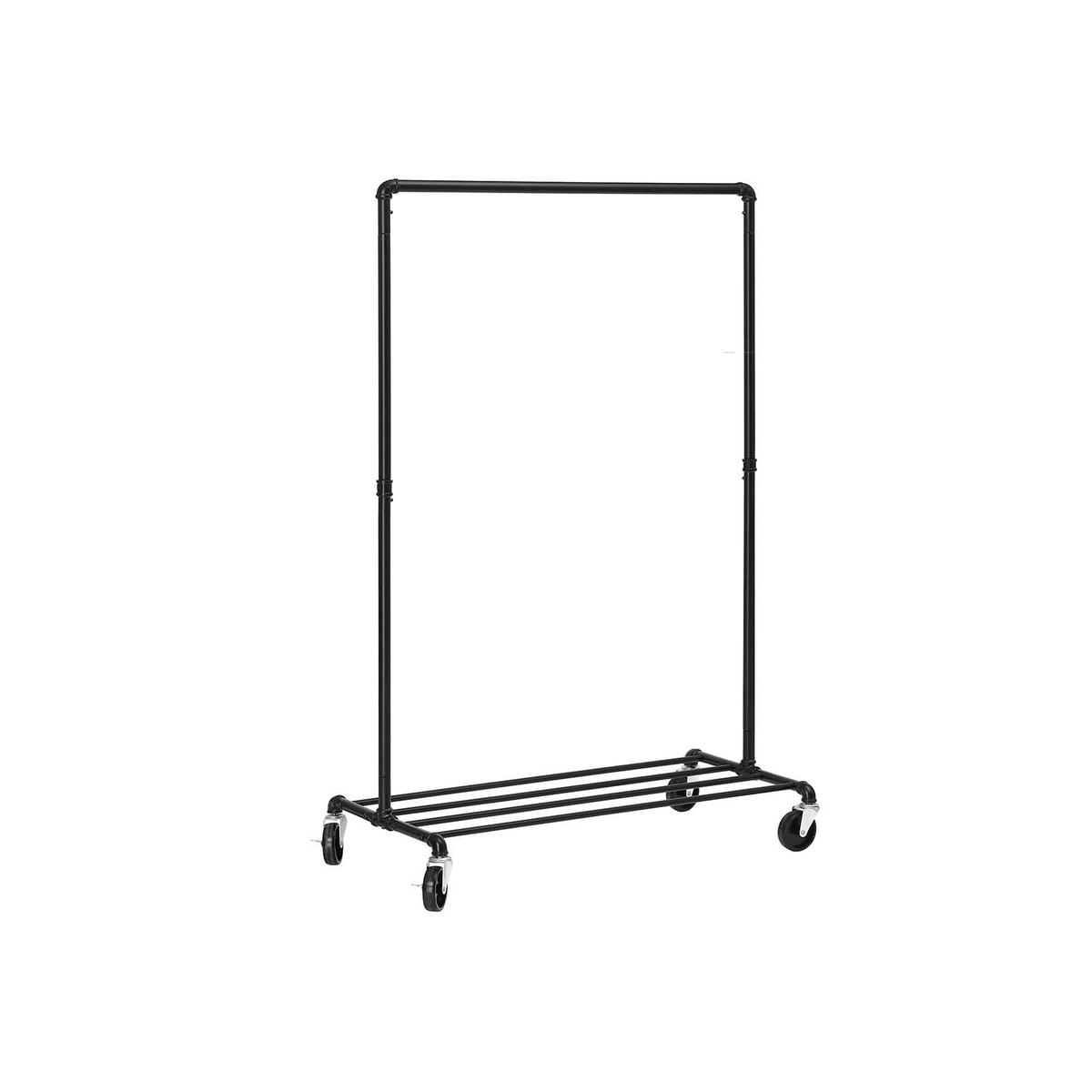 KLEIDERSTÄNDER - Schwarz, Metall (163/49/100cm) - Hansiro