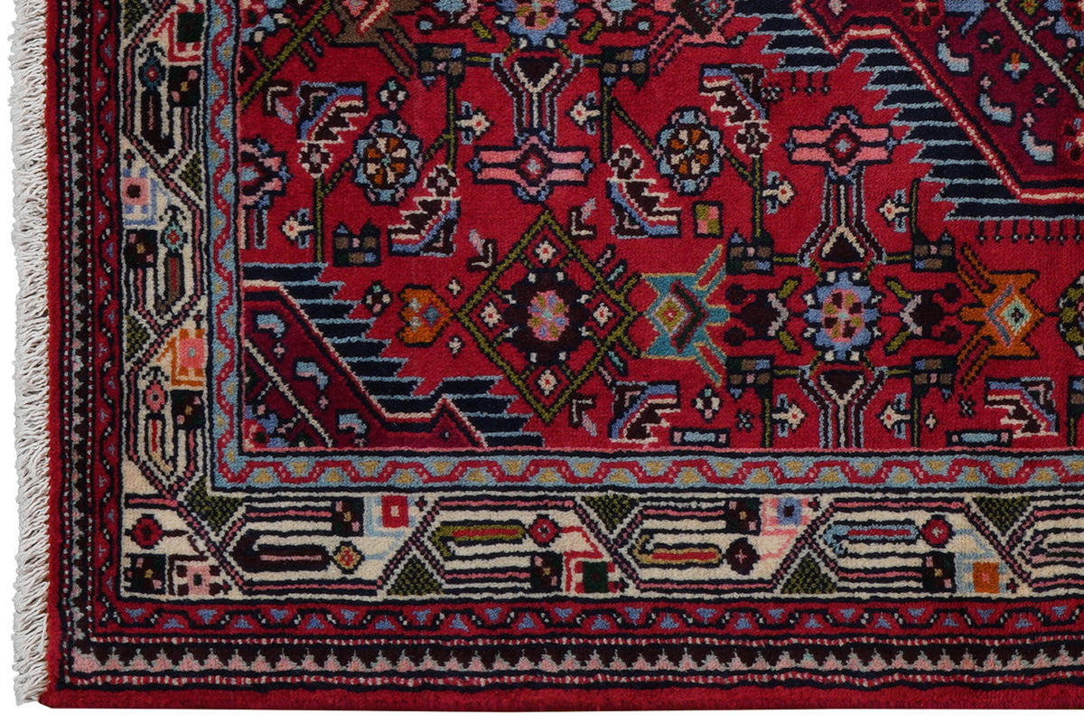 TEPPICH Assadabad Rot 154/103 cm Schurwolle - Rot, Textil (103/154cm) - Looma