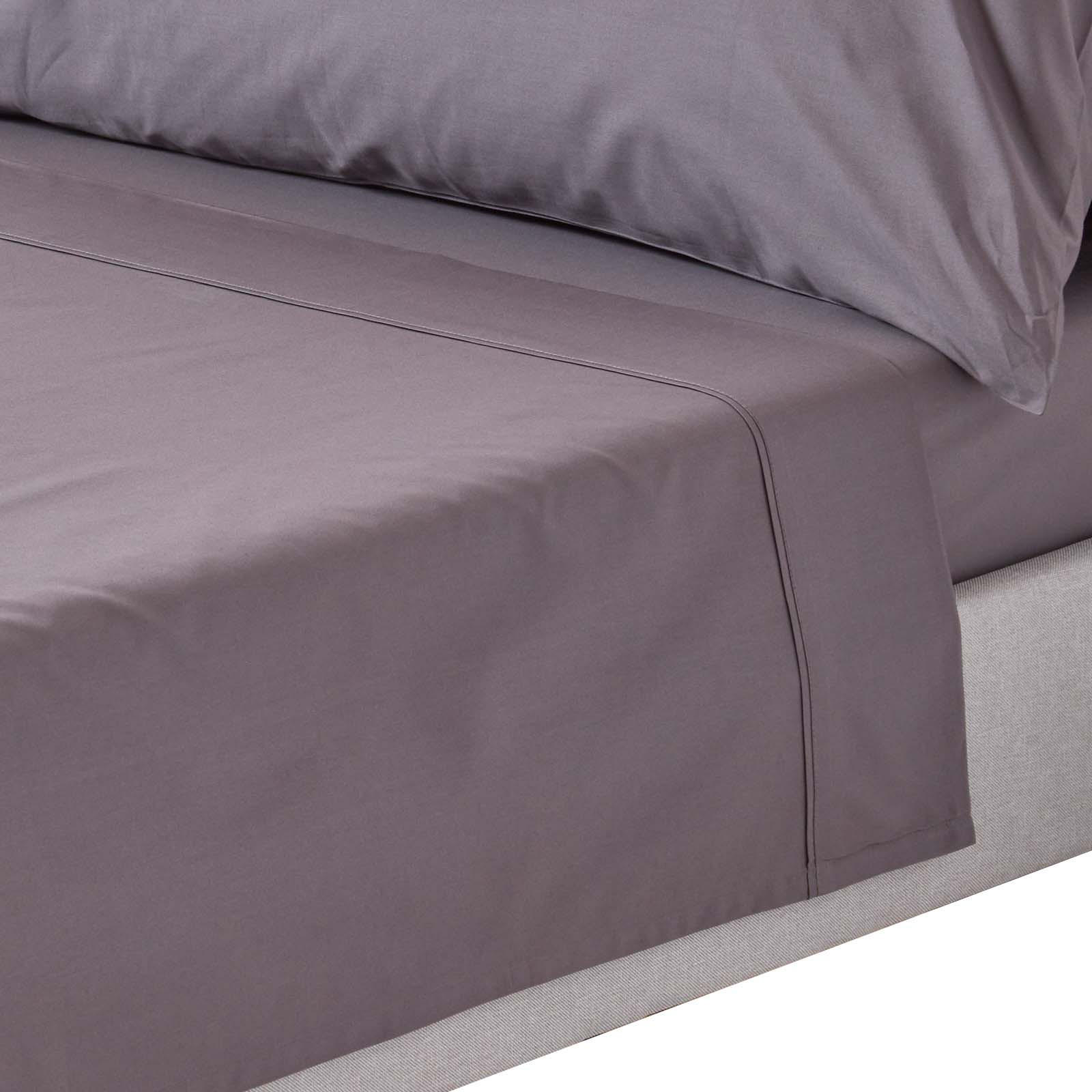 BETTLAKEN ohne Gummizug, Ägyptische Baumwolle, Fadendichte 200 - Dunkelgrau, Textil (178/255cm) - Homescapes
