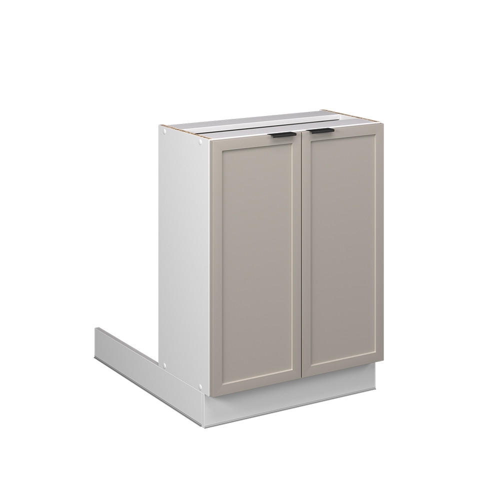 KÜCHENINSEL Fame-Line GrauBeige 60 cm ohne AP - Greige/Weiß, Holzwerkstoff (60/82/30cm) - Vicco