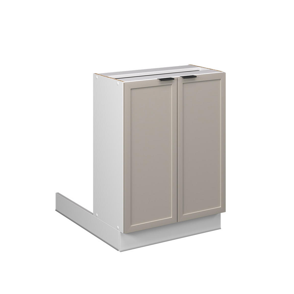 KÜCHENINSEL Fame-Line GrauBeige 60 cm ohne AP - Weiß/Grau, Holzwerkstoff (60/82/30cm) - Vicco