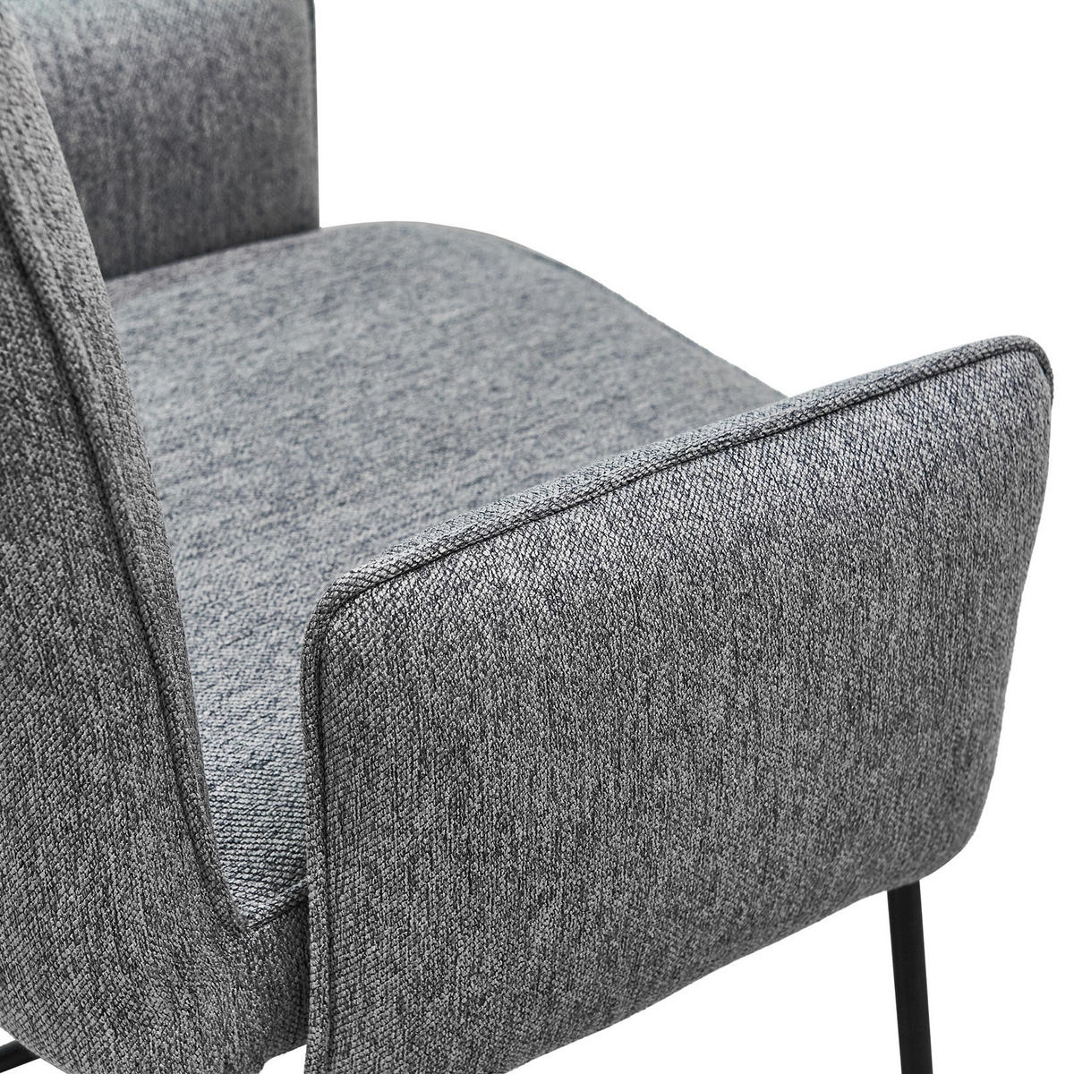 ESSZIMMERSTÜHLE 2ER-SET ALBA - Grau, Metall (62/92/52cm) - SVITA