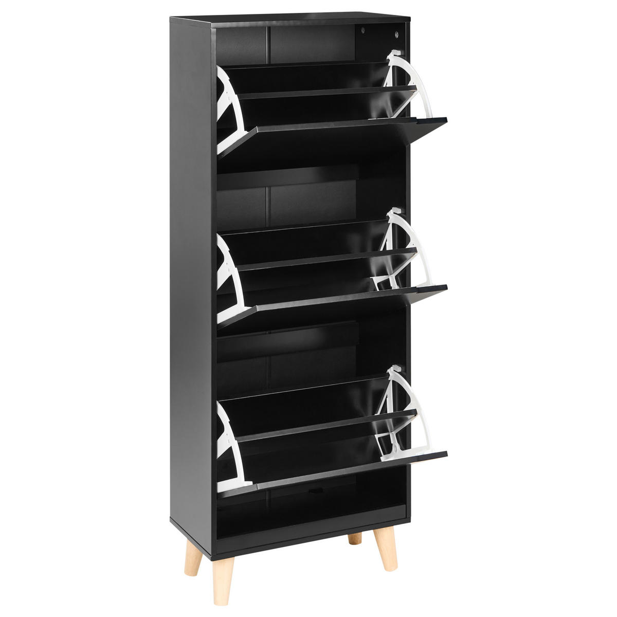 DULAP DE PANTOFI negru Neika - maro/negru, compozit lemnos (47/121/24cm) - Beliani