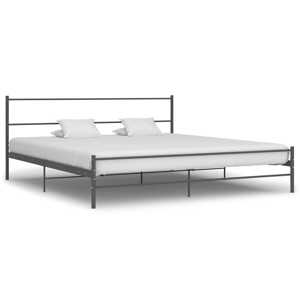METALLBETT Hess 187/209 cm - Grau, Metall (180/200cm) - Nettlife