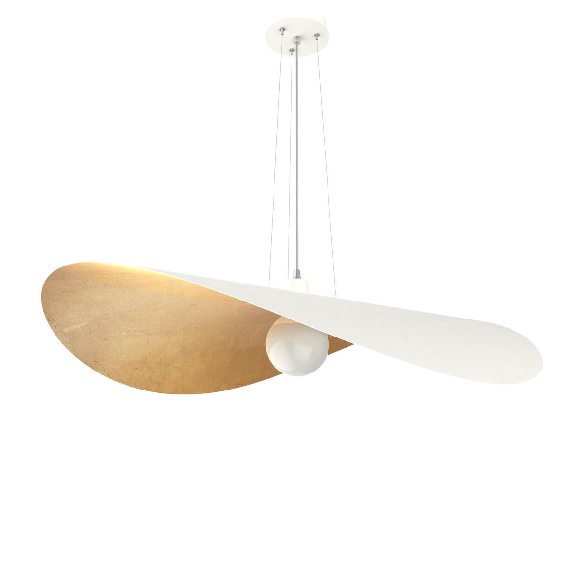 HÄNGELEUCHTE - Goldfarben, Metall (90/90/120cm) - Lumicom