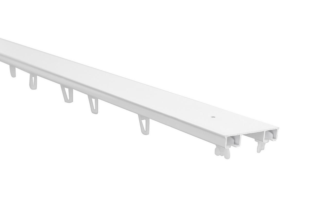 GARDINENSCHIENE LM, 2 läufig, 300 cm, weiß - Weiß, Metall (6.1/1.1/300cm) - SN Deco