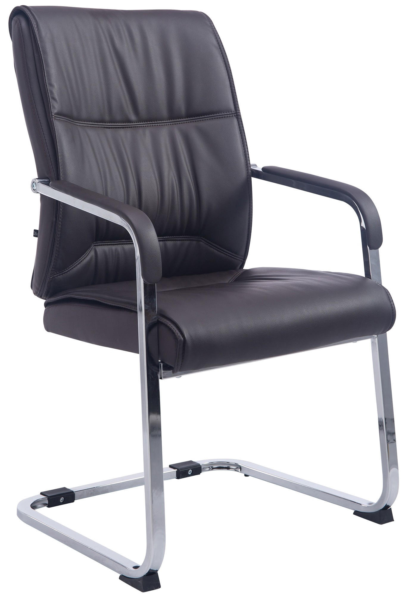 SCHWINGSTUHL Lederlook braun - Braun, Textil/Metall (58/102/65cm) - CLP