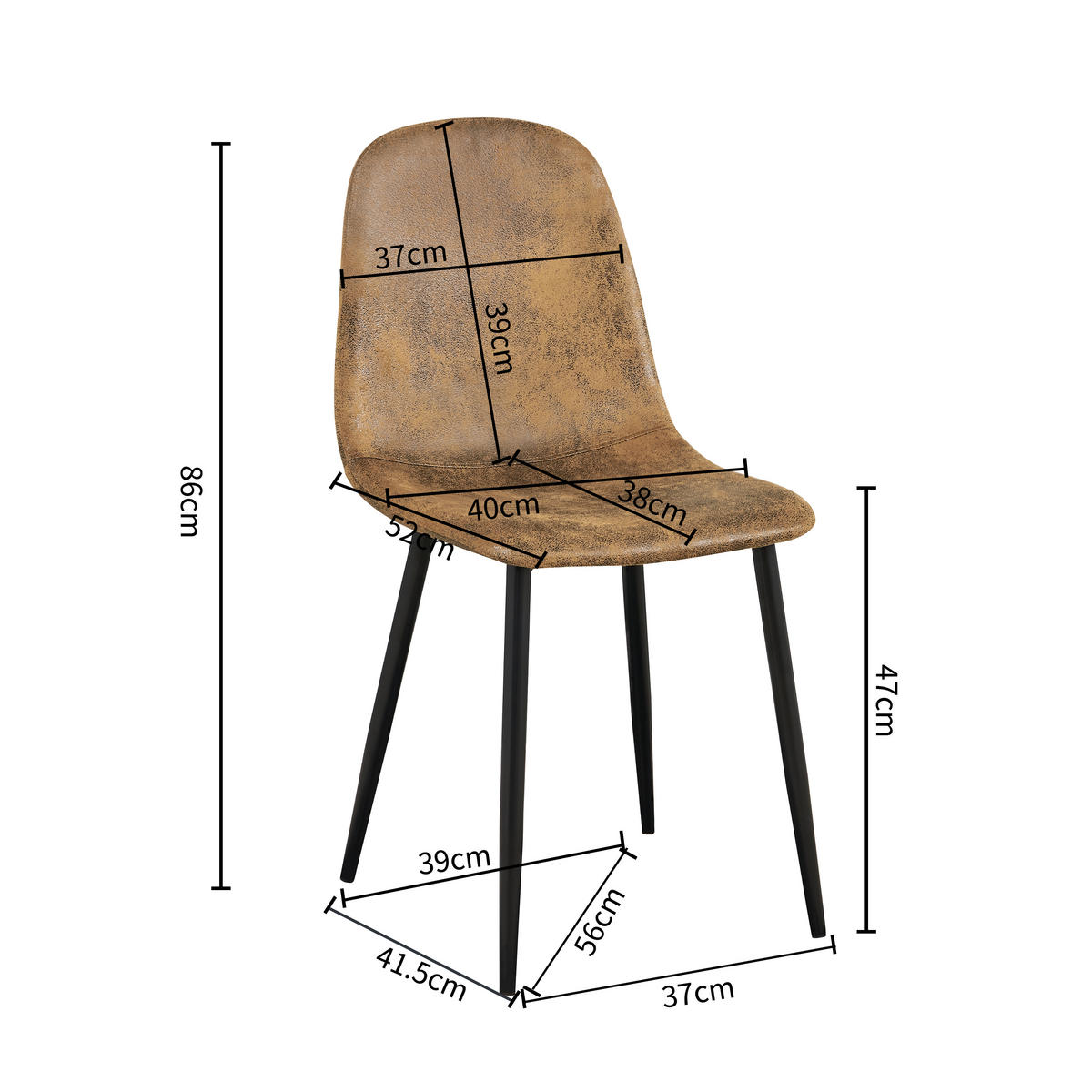 ESSTISCH SET weiß und braun - Braun/Weiß, Holzwerkstoff/Metall (70/75/110cm) - Urban Meuble