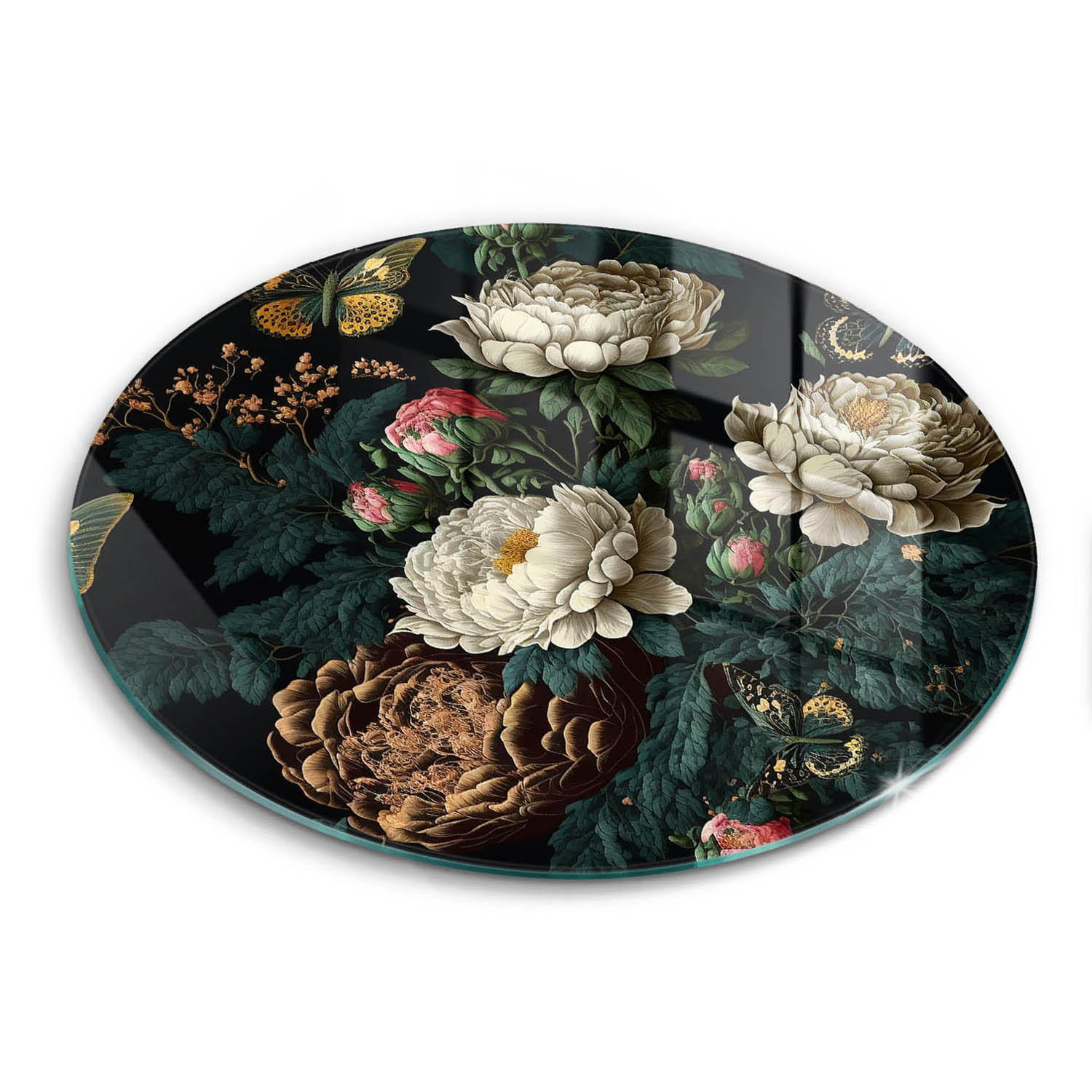Wallfluent Glasplatte Schwarz 30x30 cm