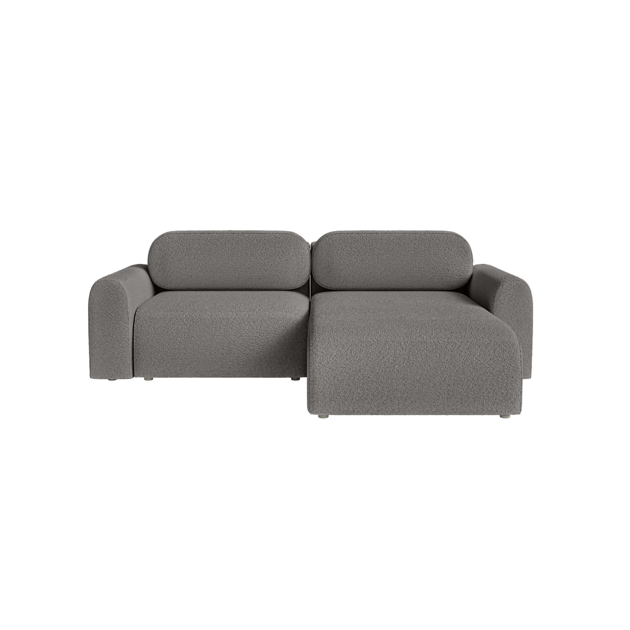 ECKSOFA Lome Mini mit Schlaffunktion, Graphit - Graphitfarben, Textil (244/165cm) - Fedve