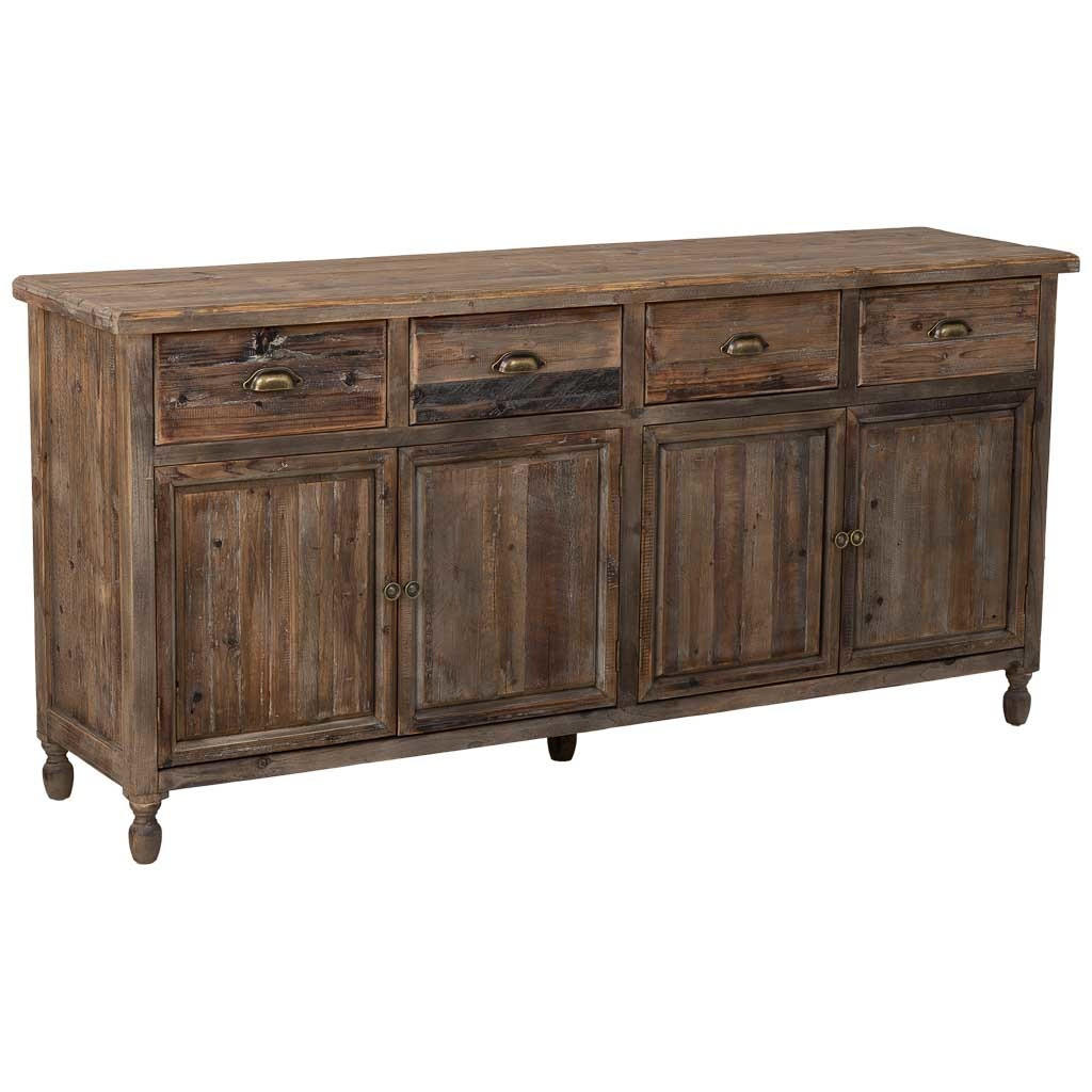 SIDEBOARD mit 4 schubladen und 4 türen 180x45x86 cm - Braun, Holz (180/86/45cm) - Wanderlust