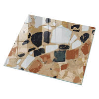 GLASPLATTE 80x60 cm – Abstraktes Mosaik - Braun, Glas (0.4/80/60cm) - ArtPrintCave