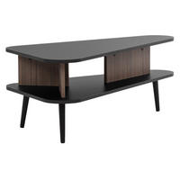 COUCHTISCH Pinelli PE02 - Schwarz/Braun, Holzwerkstoff/Metall (57/100/40cm) - MIRJAN24