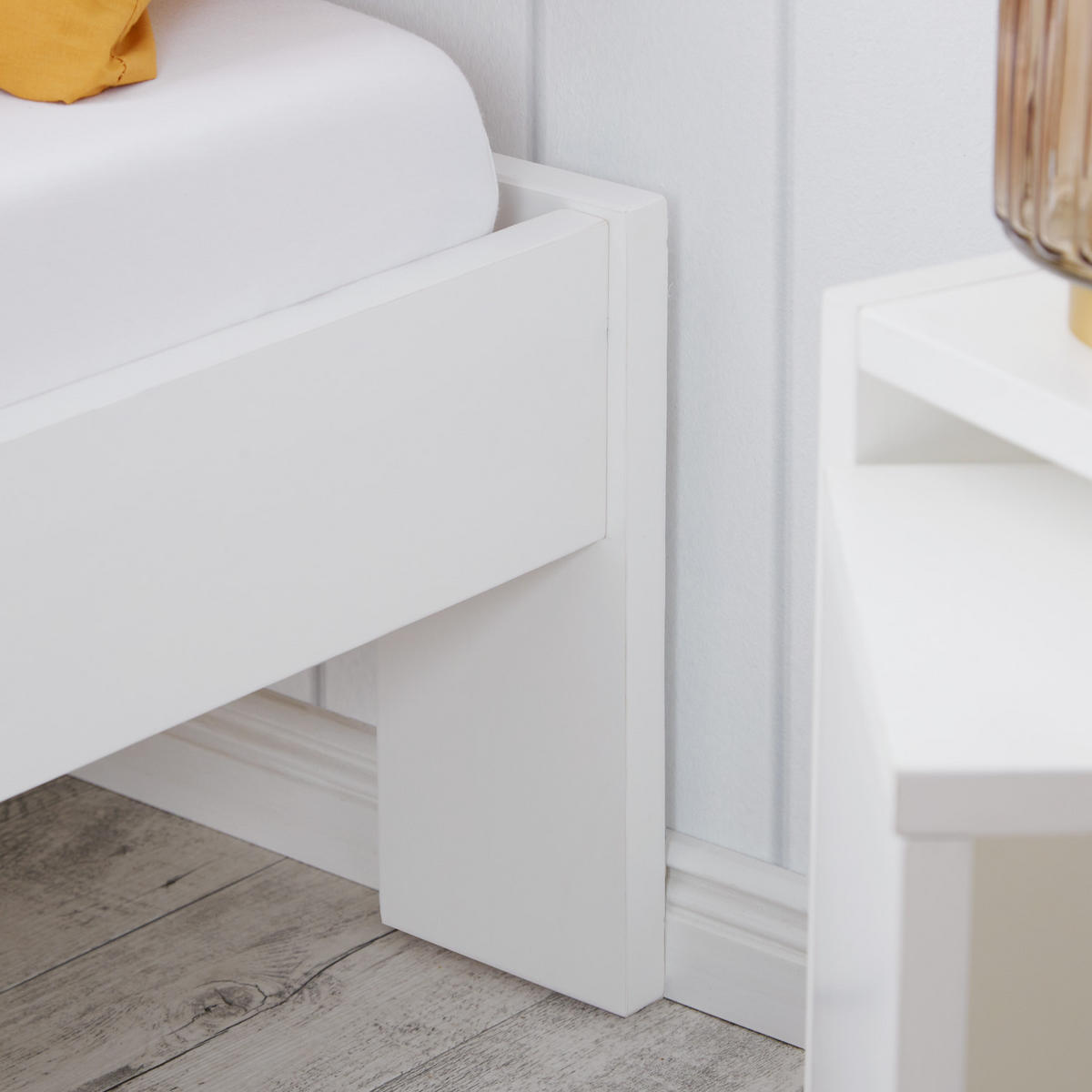 HOLZBETT 90/200 cm weiß - Weiß, Holz (90/200cm) - Homestyle4u