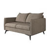 2-SITZER-SOFA Pulse Dunkelbeige Luxusmicrofaser - Beige/Schwarz, Holz/Textil (138/86/91cm) - S-Style Möbel