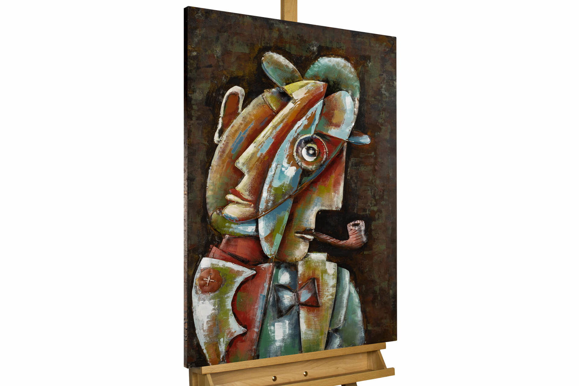 METALLBILD Bunt 60/90 cm - Multicolor, Metall (4.2/90cm) - KUNSTLOFT