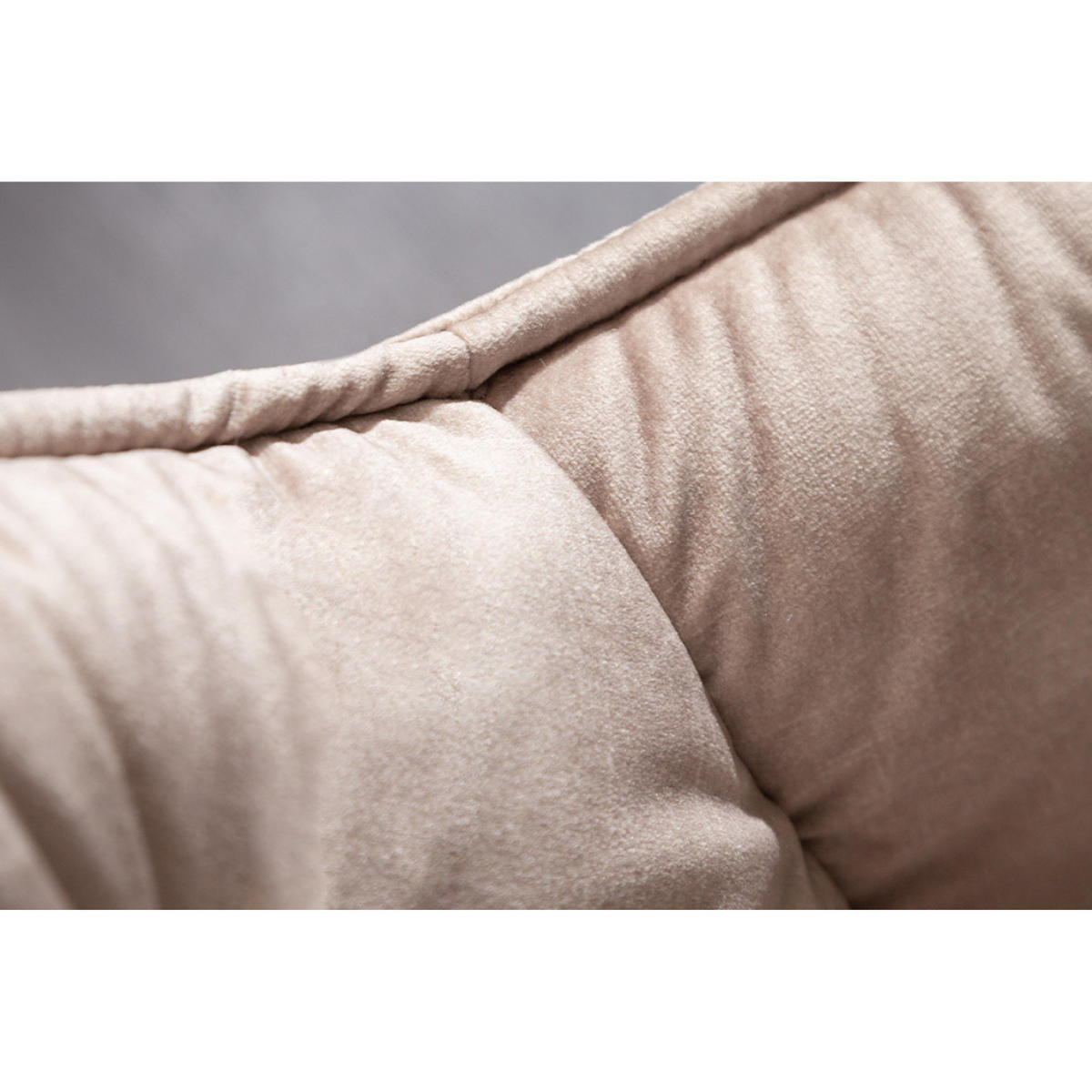 STUHL MILANO Samt Champagner, Beige - Champagner/Beige, Textil (59/84/62cm) - riess-ambiente