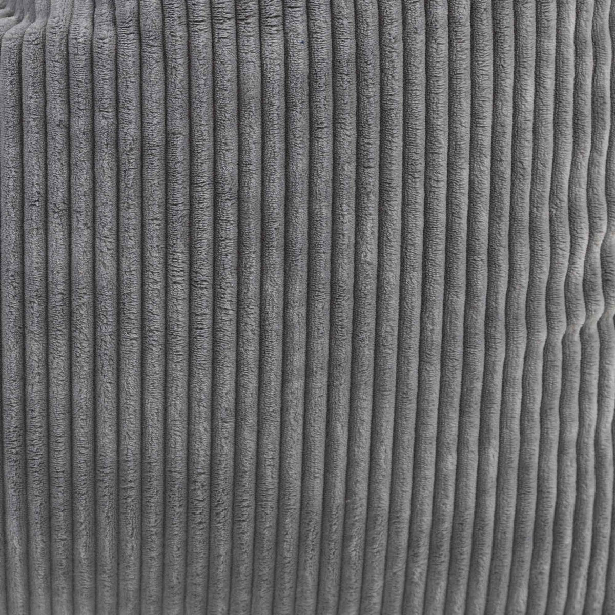 SITZSACK Sofa mit rundem Hocker - Grau, Textil (160/70/93cm) - icon