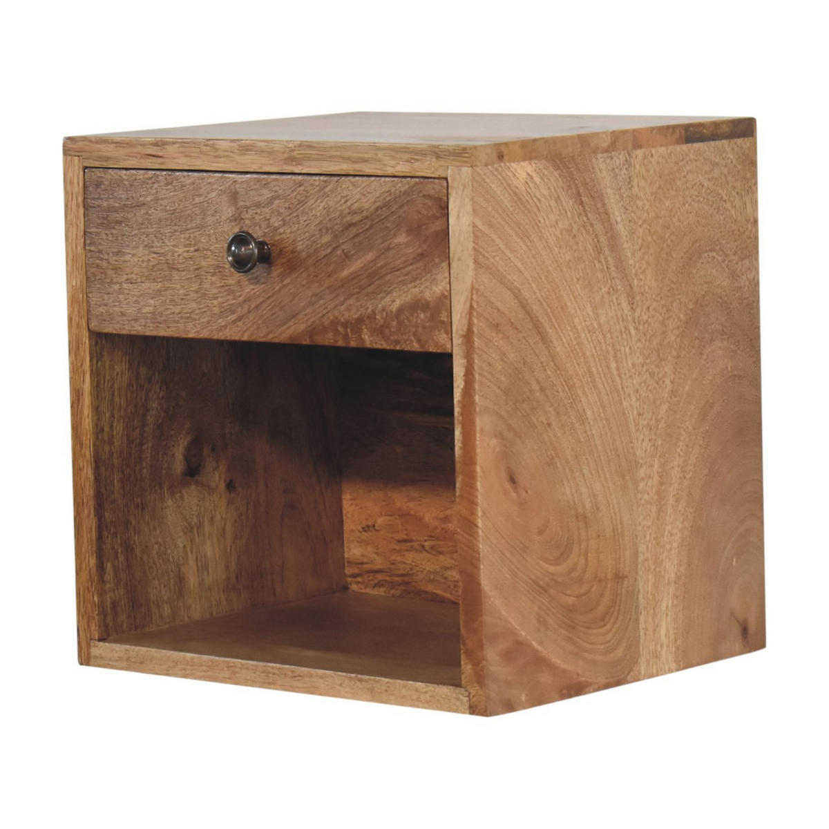 NACHTTISCH Levitate - Kastanienfarben/Messingfarben, Holz/Metall (30/30/25cm) - Artisan Furniture