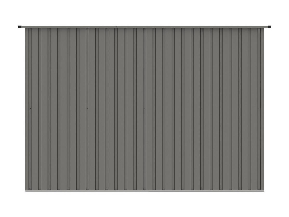 SCHREBERGARTENHAUS - 251 cm x 171 cm - metall - grau Folco - Grau, Metall (251/191/171cm) - Vente-Unique