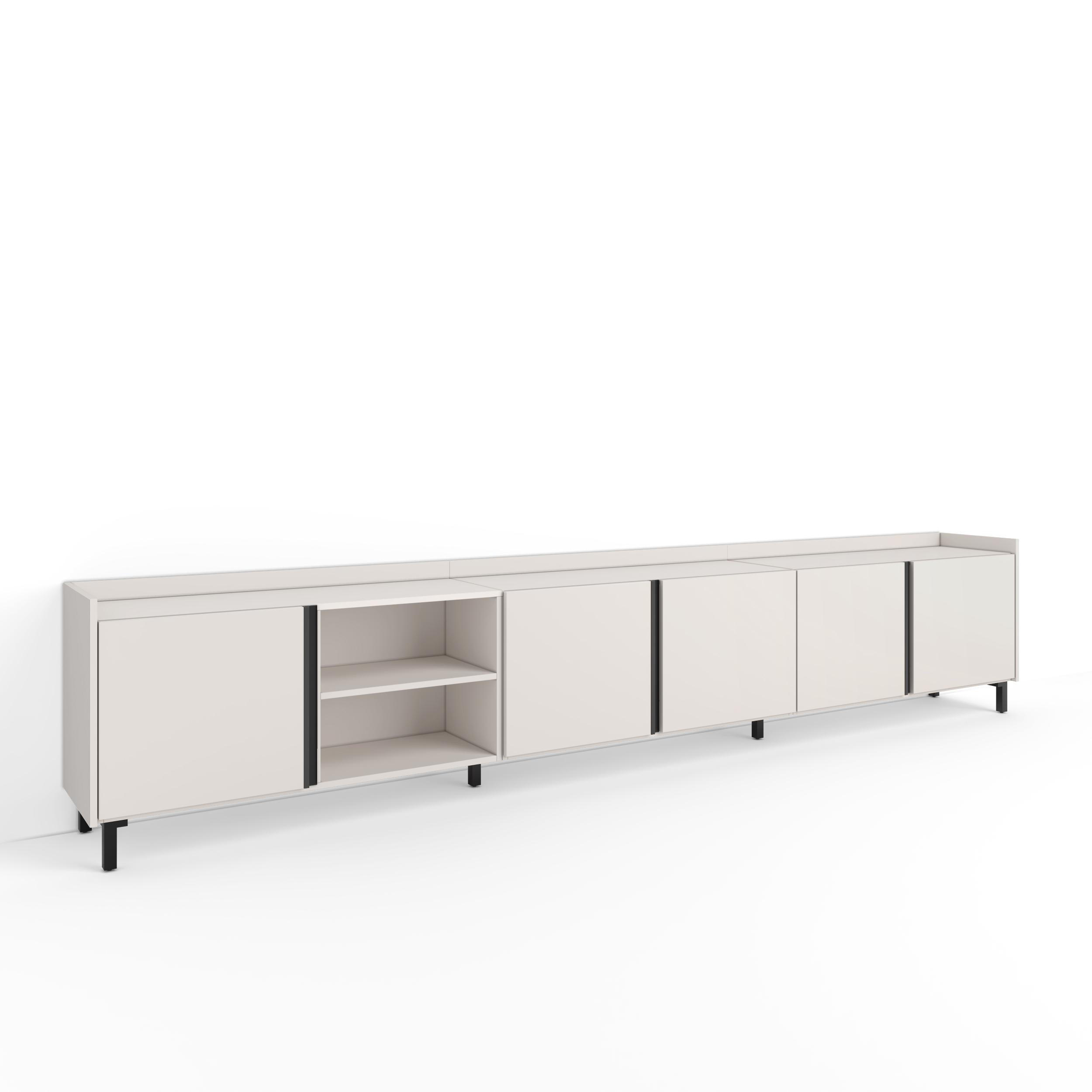 Skraut Home Lowboard, Beige 309x61x35 cm