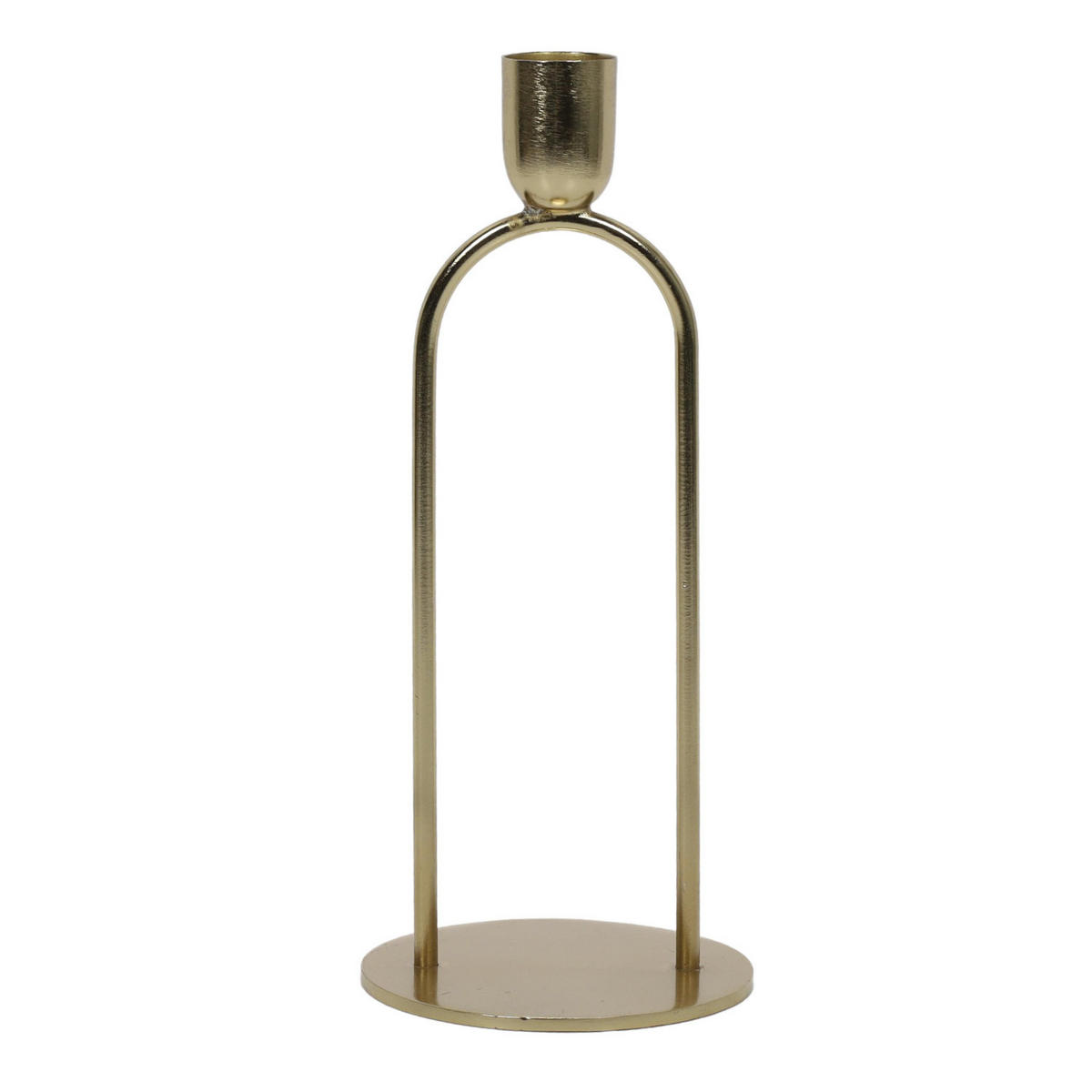KERZENSTÄNDER aus Metall 8/8/20 cm - Goldfarben, Metall (8/20/8cm) - Home Styling Collection