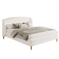 POLSTERBETT 140×190cm mit Lattenrost,Elfenbeinfarben - Weiß, Textil (140/190cm) - KOMHTOM