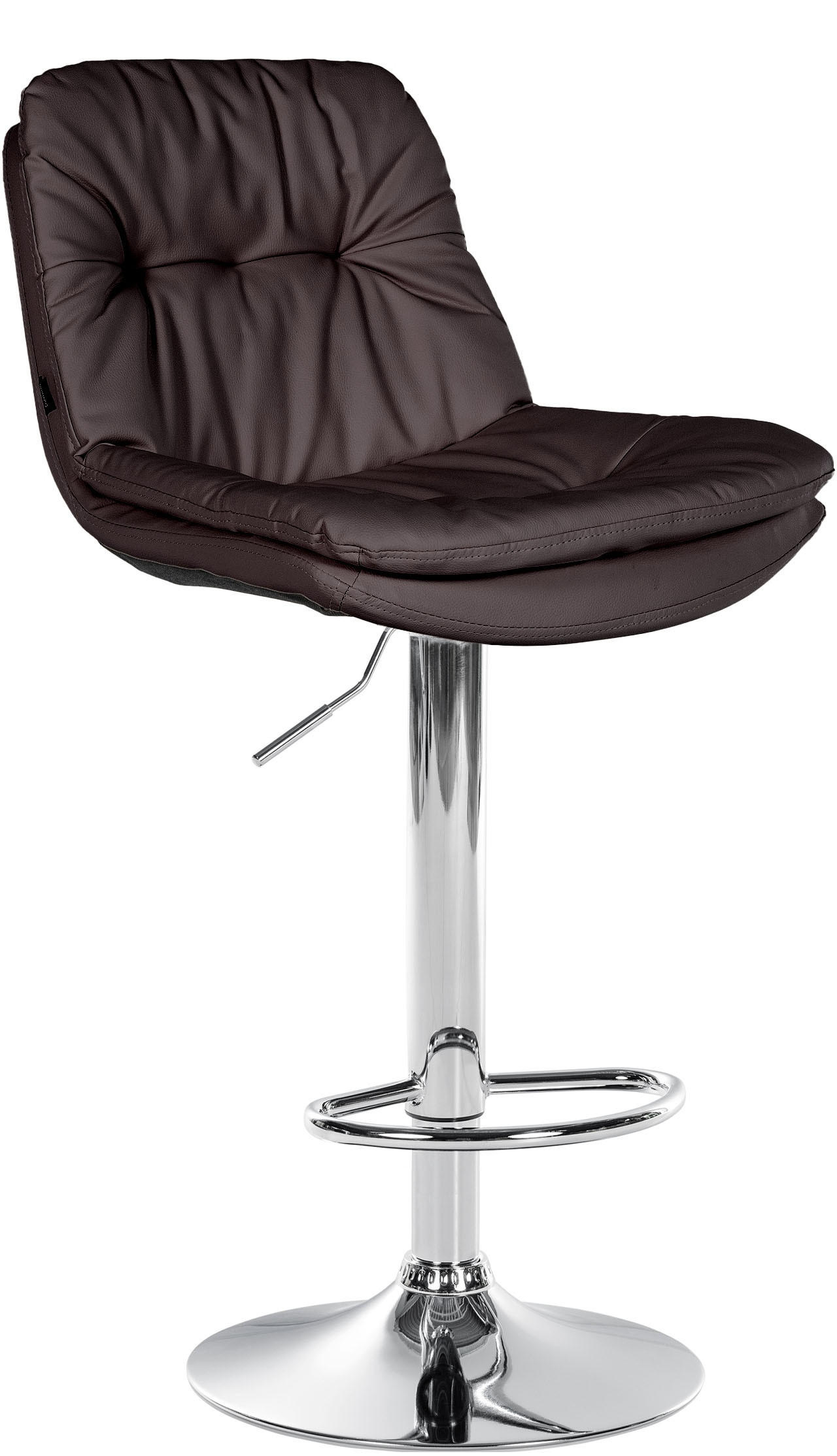 BARHOCKER Lederlook braun - Schwarz/Braun, Textil (46/92/54cm) - CLP