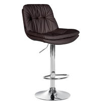BARHOCKER Lederlook braun - Schwarz/Braun, Textil (46/92/54cm) - CLP