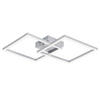 LED DECKENLEUCHTE Celwynne 39.5/39.5/6.7 cm - Silberfarben, Kunststoff (39.5/39.5/6.7cm) - ZMH