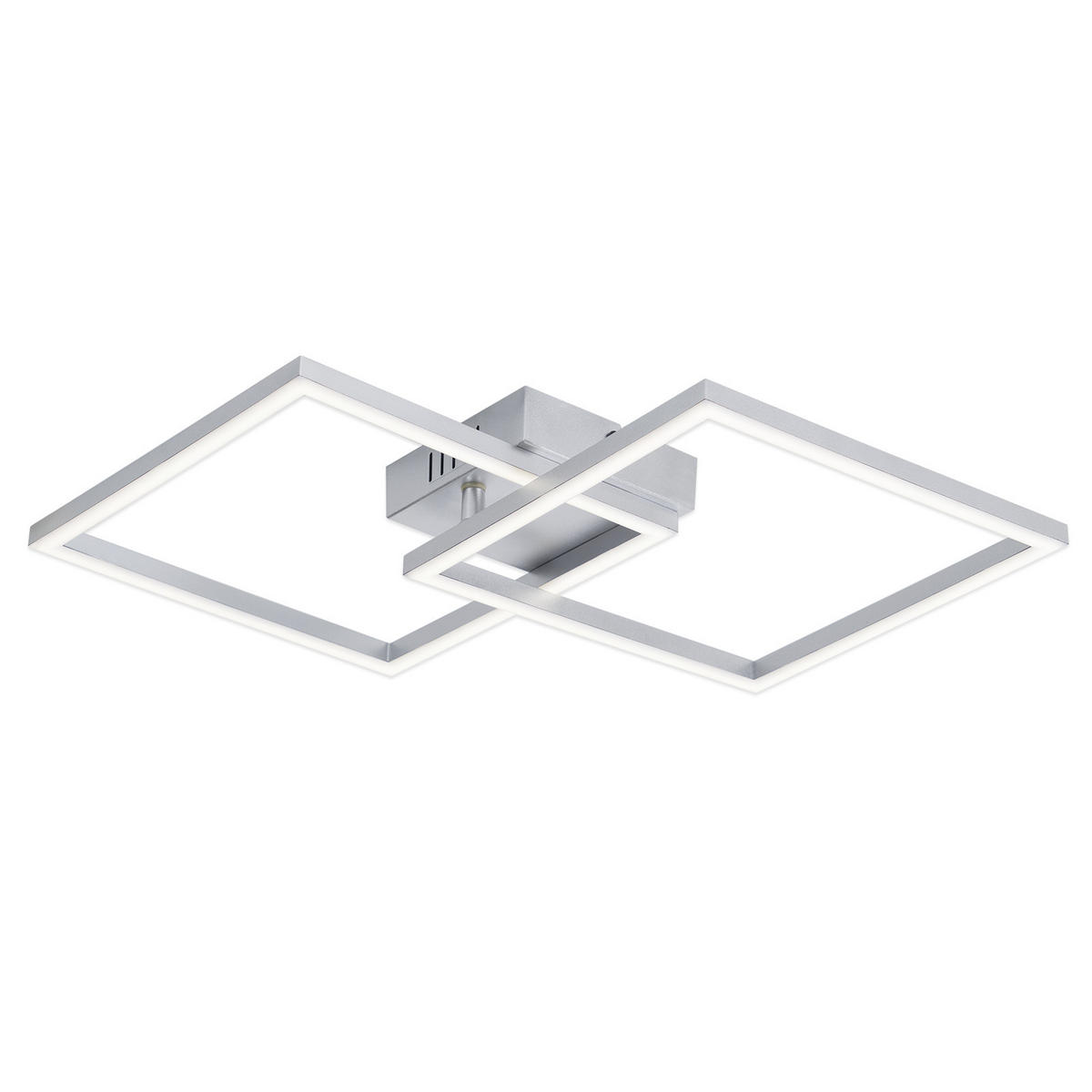 LED DECKENLEUCHTE Celwynne 39.5/39.5/6.7 cm - Silberfarben, Kunststoff (39.5/39.5/6.7cm) - ZMH