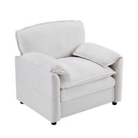 SOFA Chenille Dunkelgrün mit Seitentaschen - Weiß, Holzwerkstoff/Textil (96/90/92cm) - WISHDOR