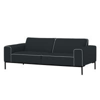 3-SITZER SOFA - Webstoff - Anthrazit, Textil (205/77/93cm) - home24
