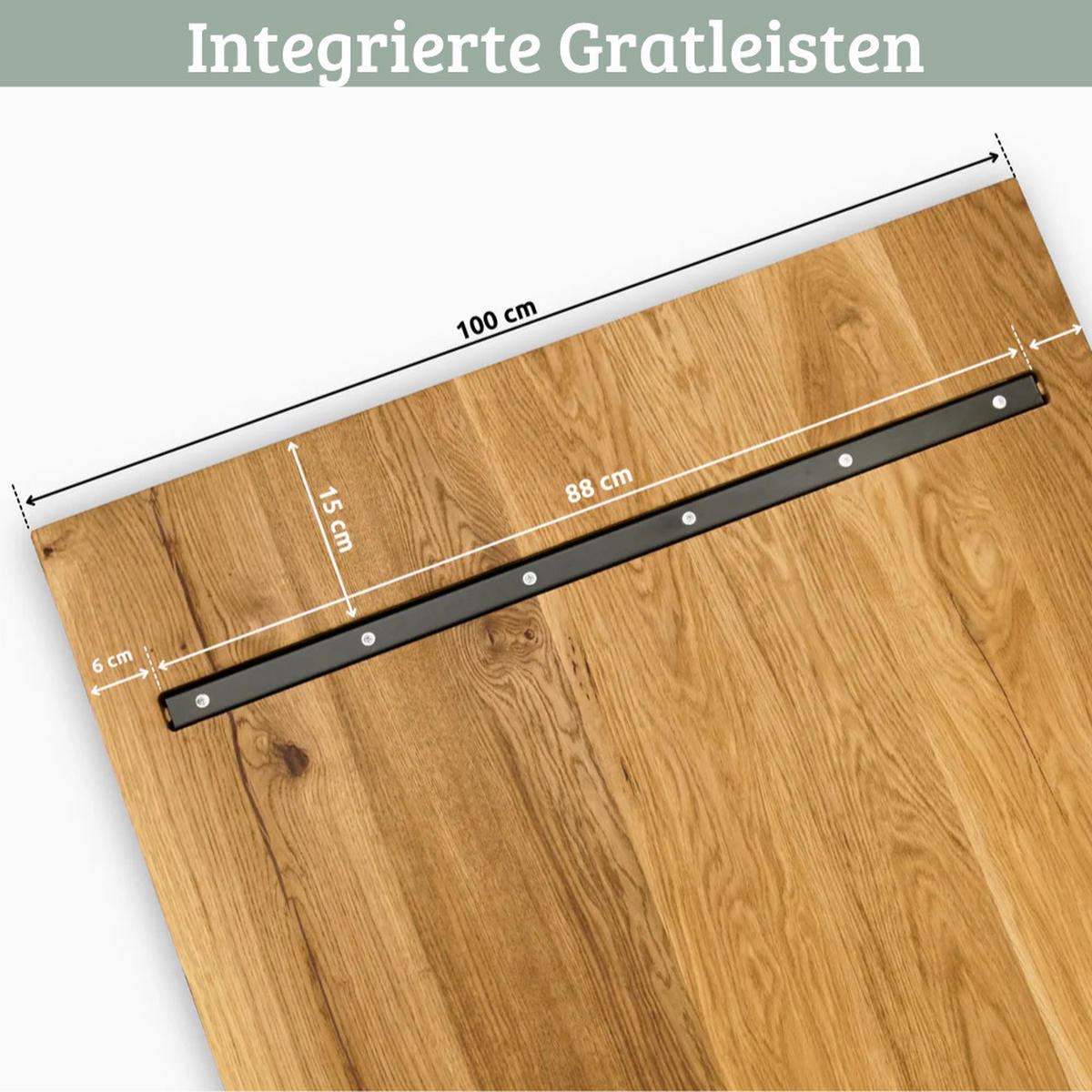 ESSTISCH Massivholz mit Baumkante RAGNAR 220x100 cm Eichenholz H-Spider Gestell - Braun, Holz/Metall (100/220/76cm) - DELUKE