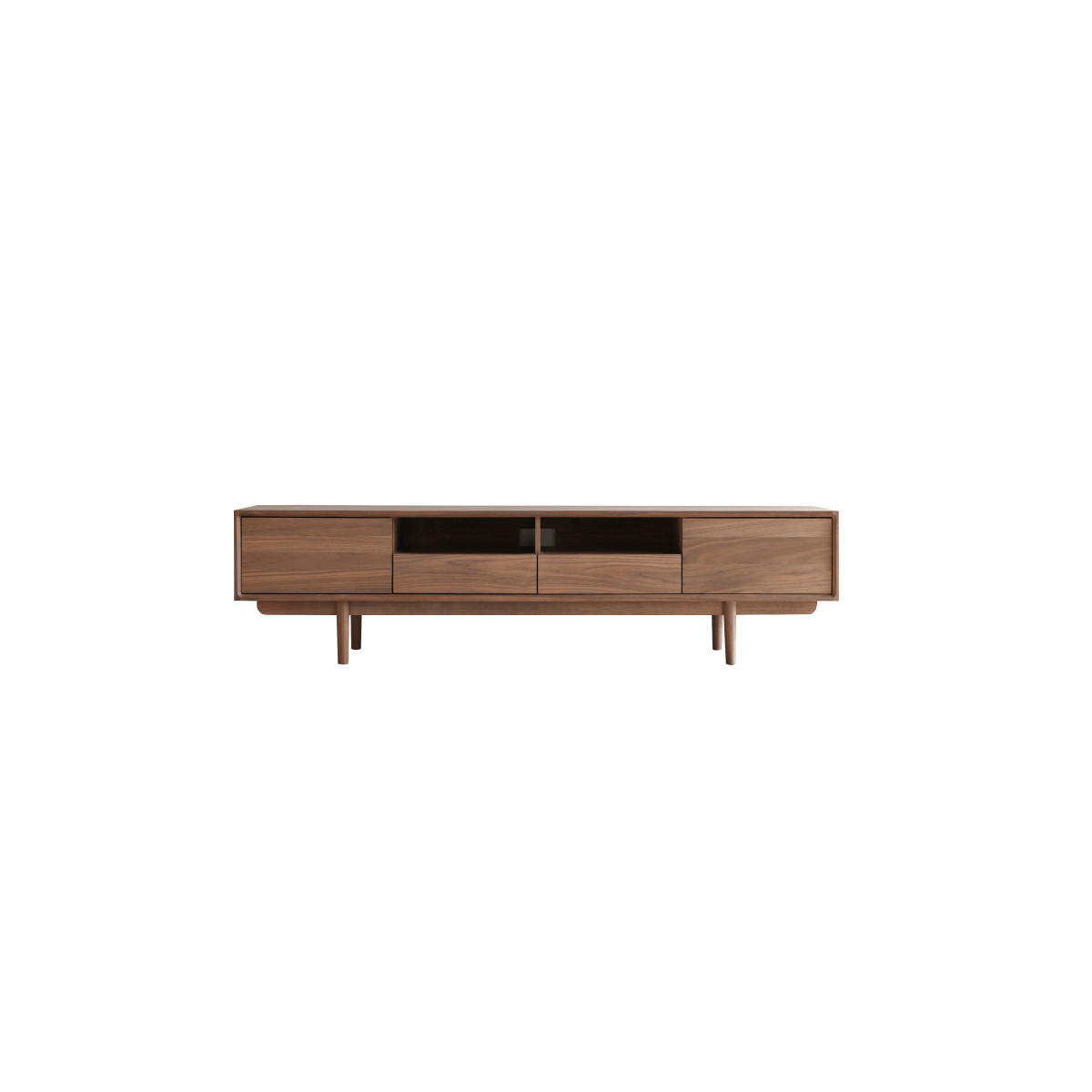 TV-SCHRANK Ellie Dunkelbraun aus Walnuss - Dunkelbraun, Holz (180/46/40cm) - Tikamoon