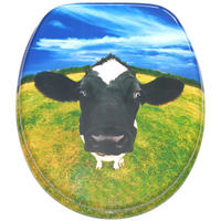 WC-SITZ Kuhkopf - Multicolor, Holzwerkstoff (38/6/47cm) - Sanilo