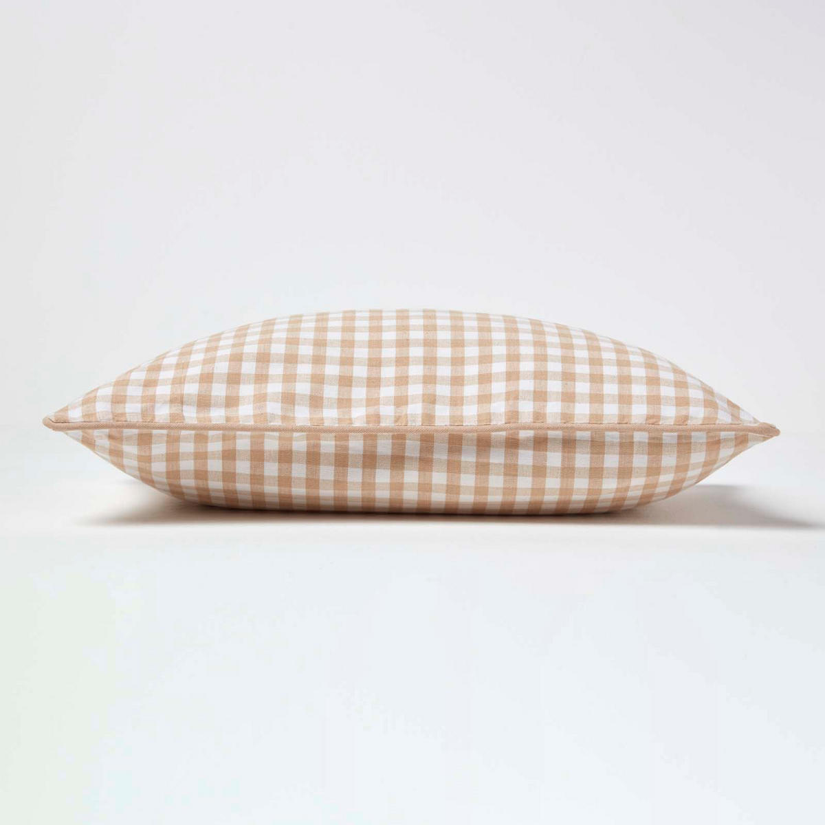 KISSENHÜLLE Vichy-Karo 30/50 cm, 100% Baumwolle - Beige, Textil (30/50cm) - Homescapes