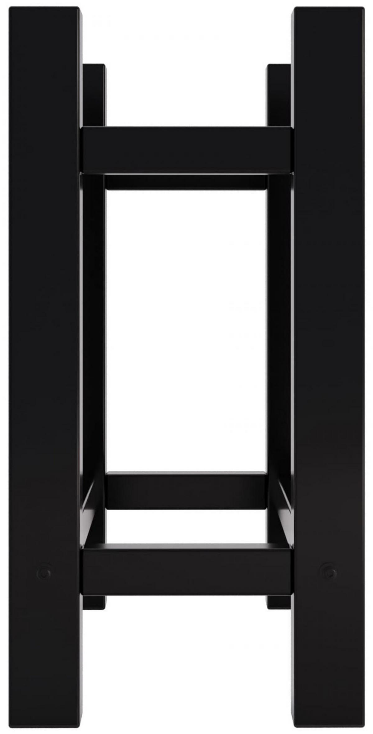 KAMINHOLZREGAL 60/30/60 cm Metall schwarz - Schwarz, Metall (60/60/30cm) - CLP