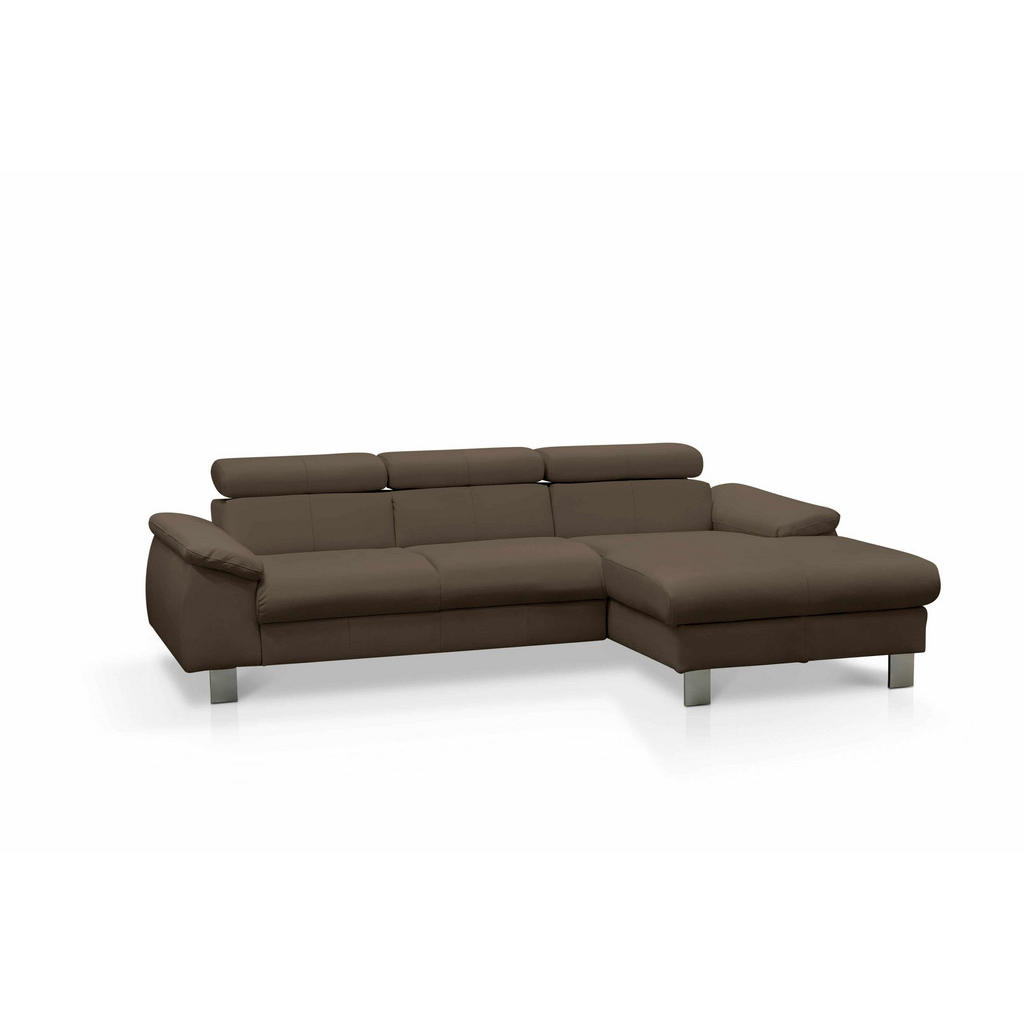 Thumbnail - Cotta Eckschlafsofa, Dunkelbraun, Metall, Echtholz,Buche, 3-Sitzer, einzeln stellbar,L-Form, 244x166 cm, Wohnzimmer, Sof...