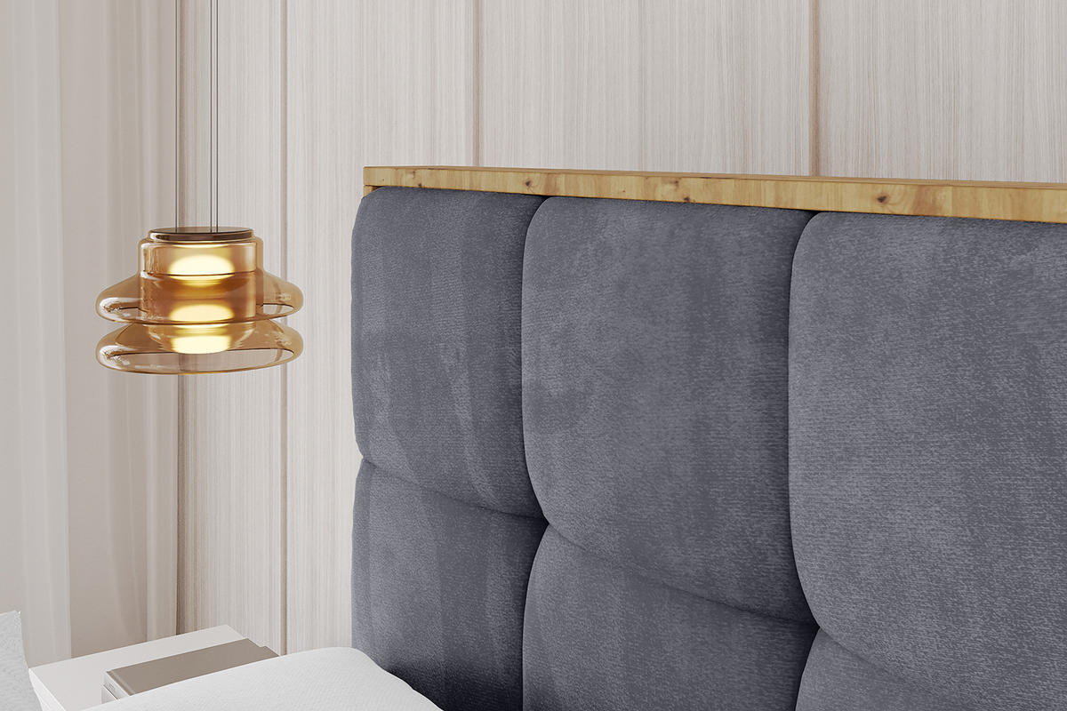 POLSTERBETT mit Bettkasten und Lattenrost, Boxbett ohne Matratze - ENZO7 180x200 Dunkelgrau - Dunkelgrau, Holzwerkstoff/Textil (180/200cm) - ALTDECOR