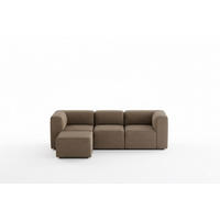 CHAISELONGSOFA Cubic Stoff Braun - Braun, Textil (257/64/164cm) - ebuy24