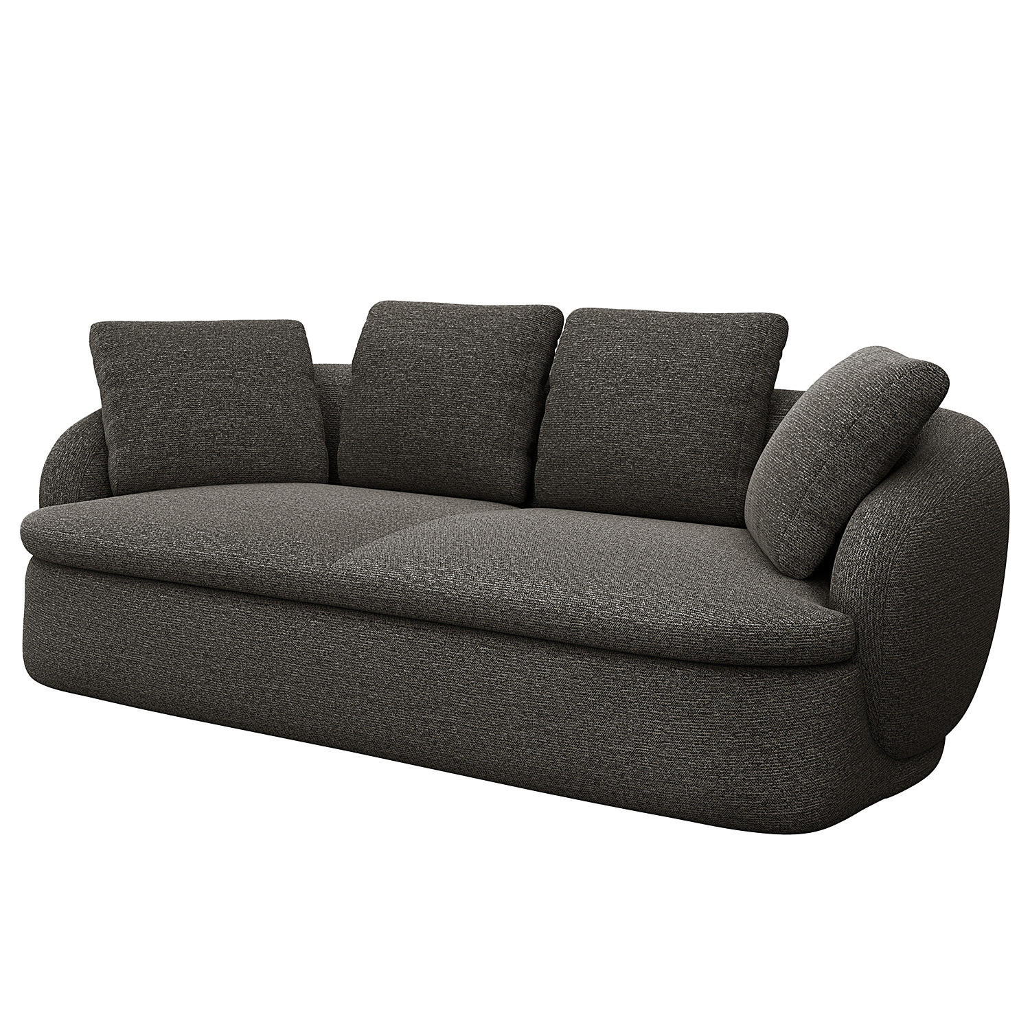 3-SITZER SOFA - Anthrazit, Textil (217/74/102cm) - home24
