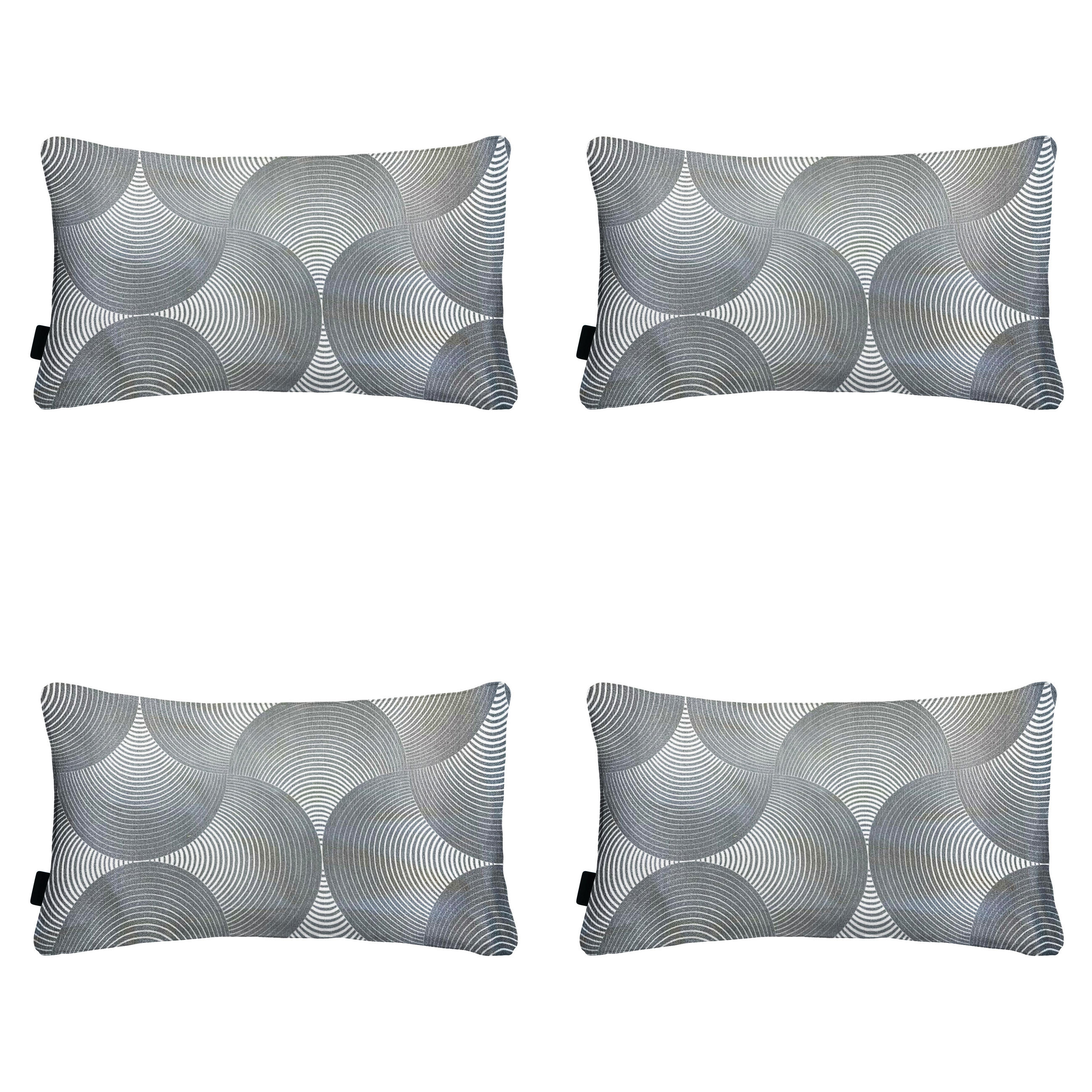 DEKORATIONSKISSEN Napels - Grau - 30/50/10 cm - 4er-Set - Grau, Textil (50/30cm) - Madison