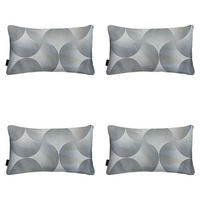 DEKORATIONSKISSEN Napels - Grau - 30/50/10 cm - 4er-Set - Grau, Textil (50/30cm) - Madison