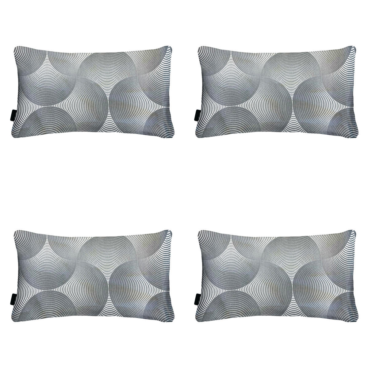 DEKORATIONSKISSEN Napels - Grau - 30/50/10 cm - 4er-Set - Grau, Textil (50/30cm) - Madison