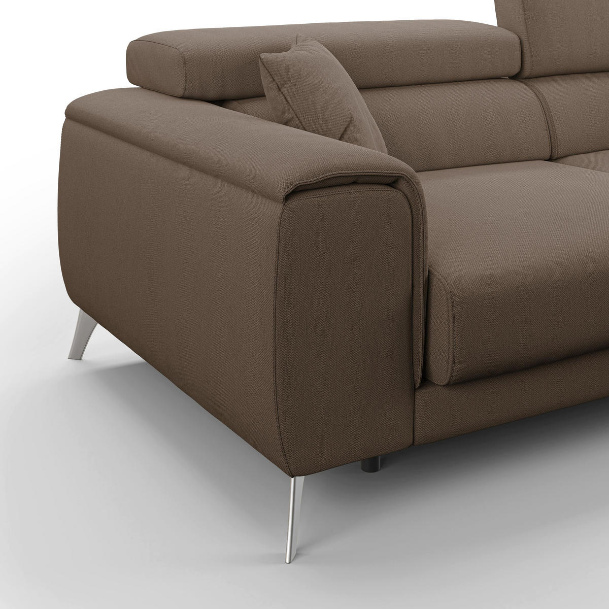 LINEARSOFA Fusion - Braun, Textil (185/73/102cm) - Divani.store