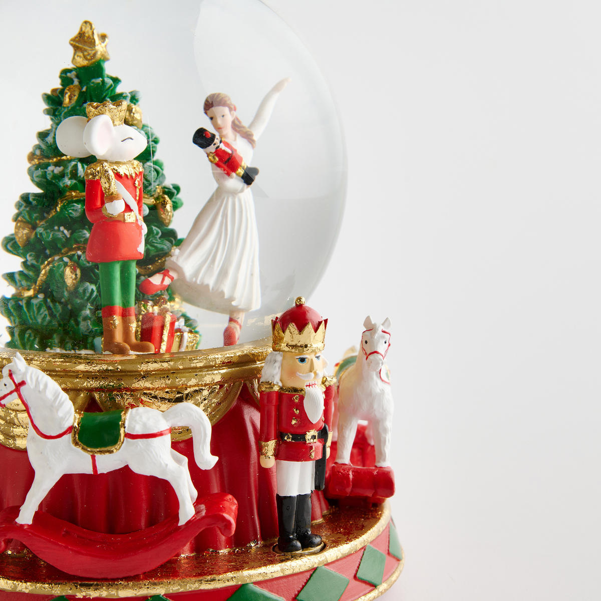 SCHNEEBALL Mit Spieluhr Frostis - Rot, Glas (15/21/15cm) - home&you