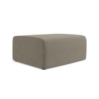 POUF Strukturstoff Stoff Beige - Beige/Schwarz, Kunststoff/Textil (90/80/60cm) - Makamii