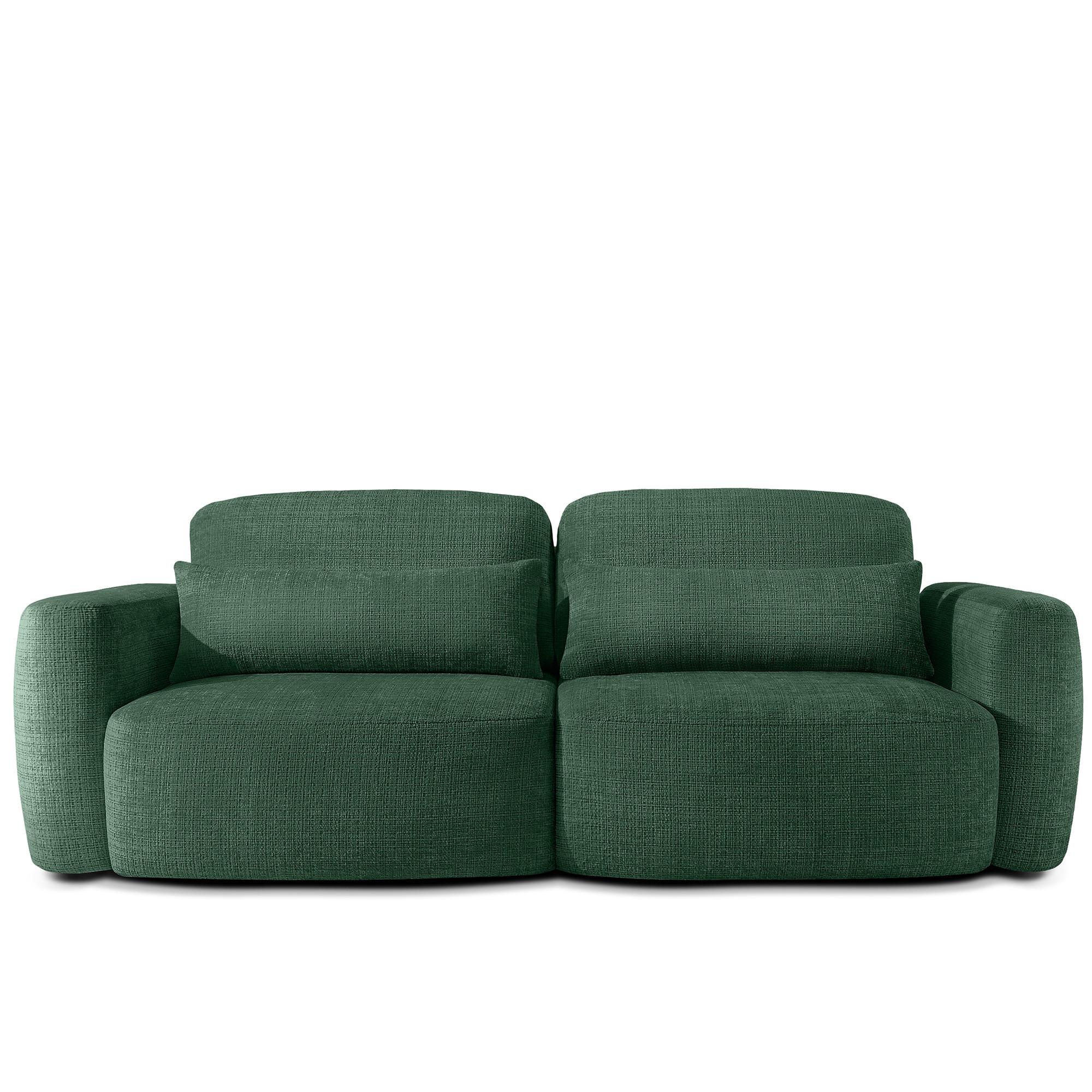 SOFA 3 ELOSA - Grün, Holz/Textil (245/85/115cm) - KONSIMO®