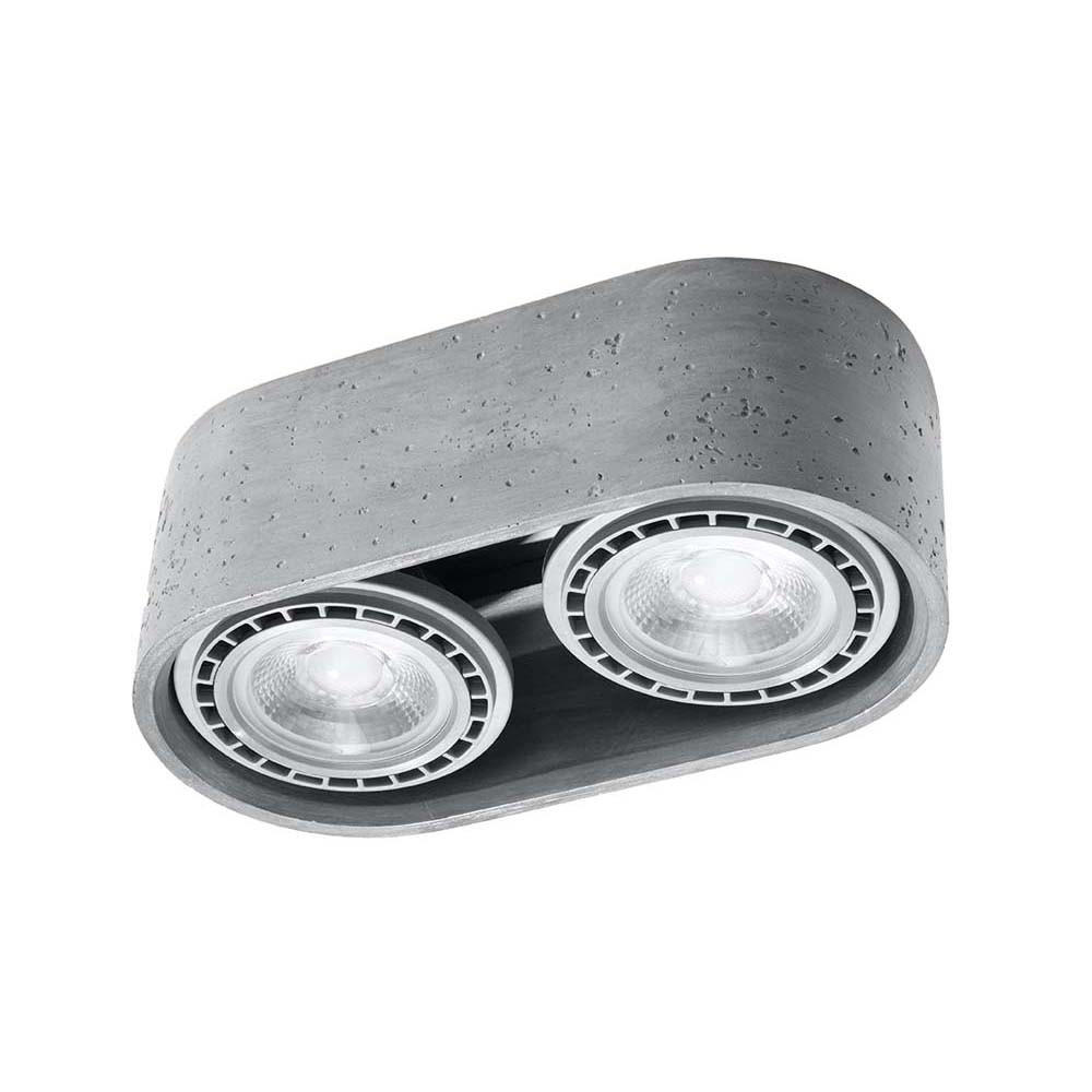 Sollux Lighting Deckenleuchte Grau 14x10x27 cm